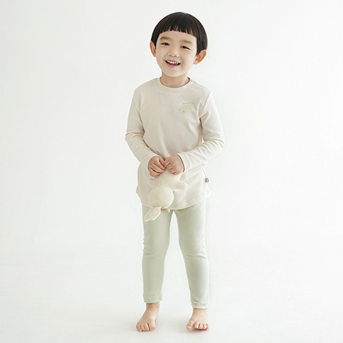 BambooKids Village Tone in Tone Long Sleeve Loungewear_Bunny