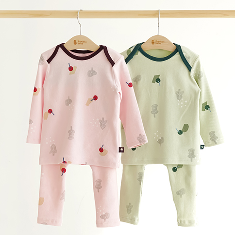 Bamboo Village Long Sleeve High Waist Loungewear Set_Fruit<br/>(0~24Months)
