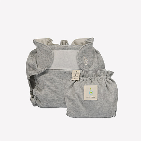 Front Hook & Loop Cloth Diaper Cover_Windy Gray