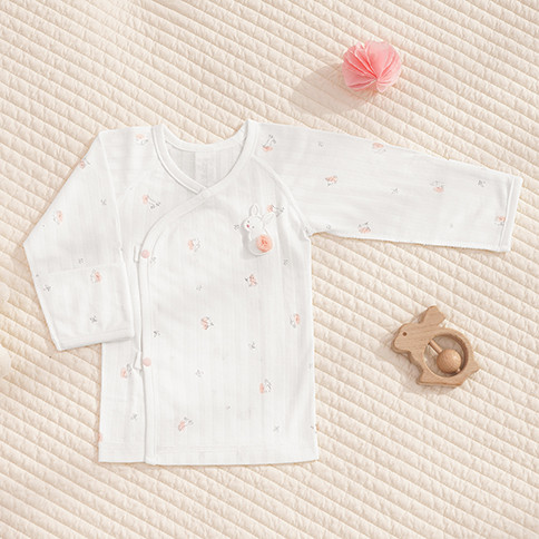 Bamboo Flower Baby Layette Set_Bunny<br/>(Side Snap Shirt, Swaddle Blanket, Mittens, Cap, Bib)