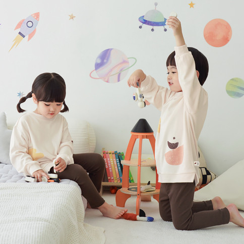 BambooKids Space Long Top & Sleeve Loungewear Set