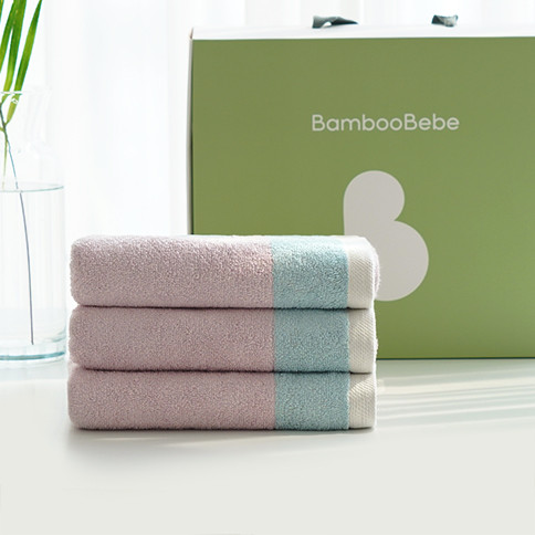 Bamboo Dual Color Hand Towel (3pcs set)