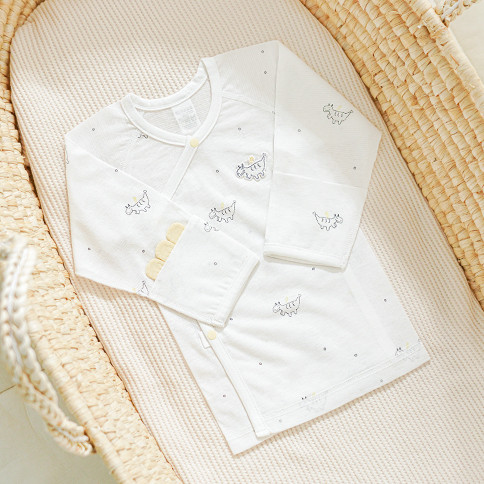 Bamboo Airy Baby Dragon Side Snap Shirt
