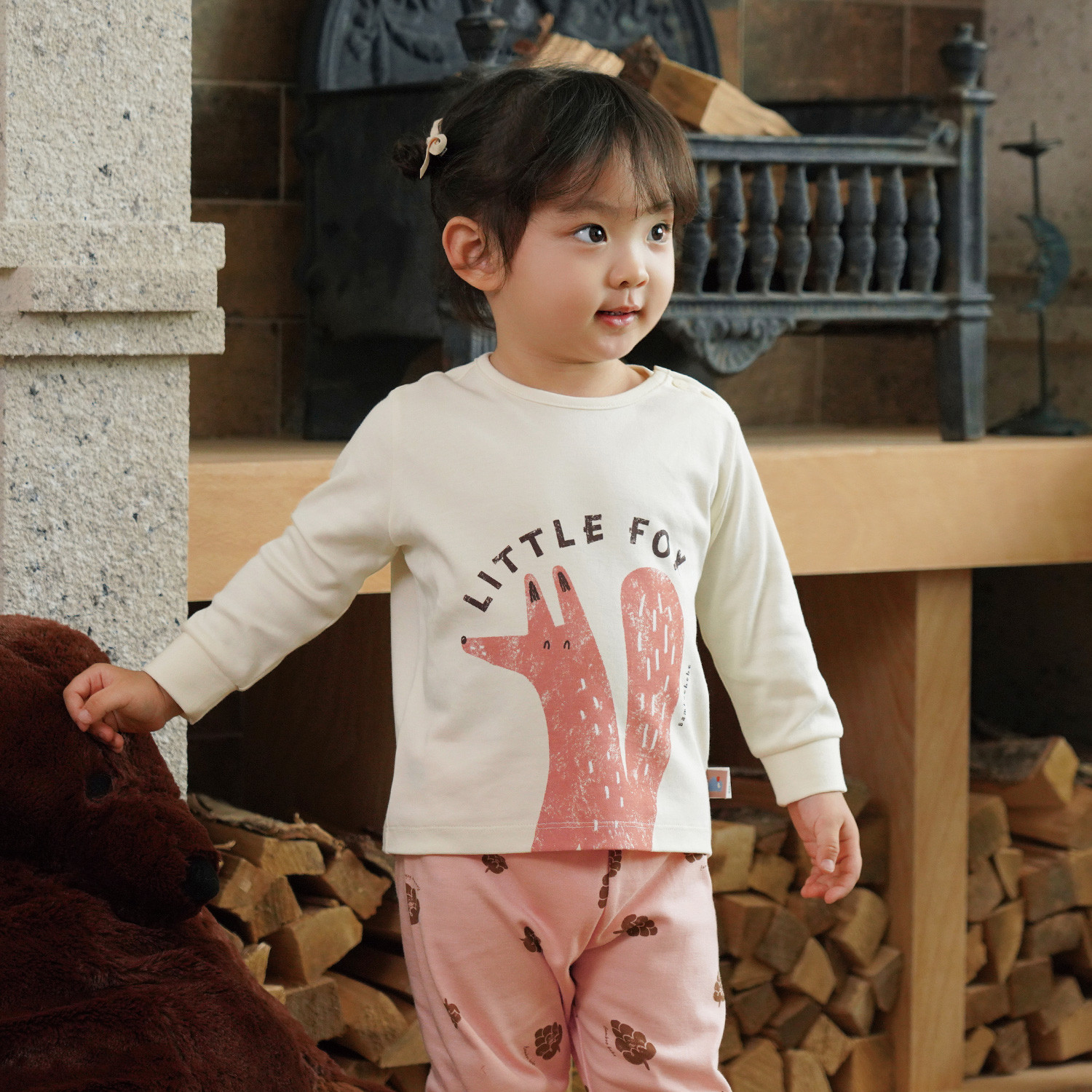 Bamboo Little Fox Long Sleeve Set(3M~3Y)