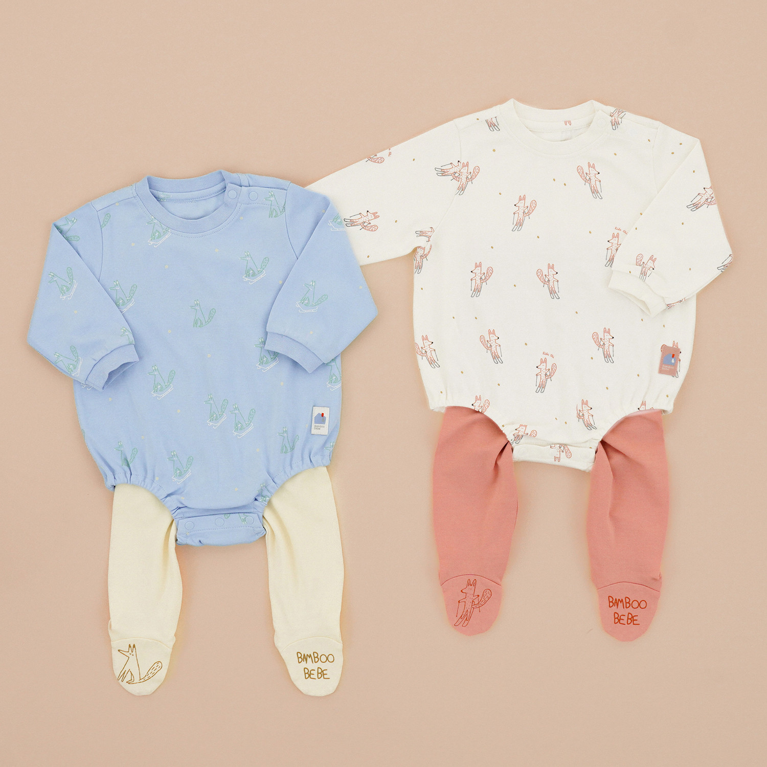 Bamboo Little Fox Baby Bodysuit & Leggings Set