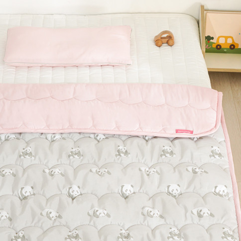 Bamboo Panda Summer Toddler Comforter Set_B(L)<br><font color=#3a7eba><b>[Comforter+Pillow]</b></font>