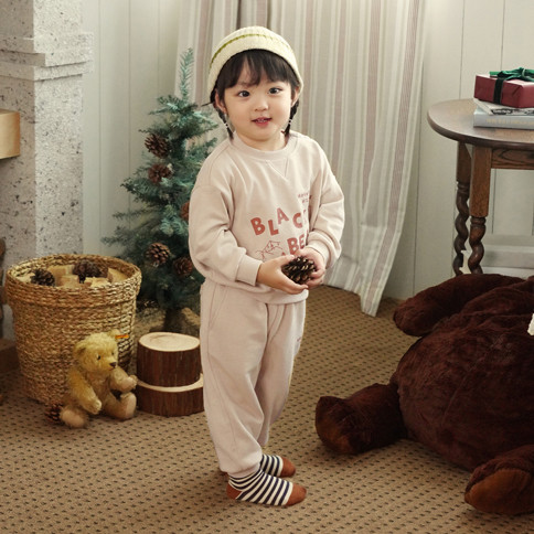 Bamboo Mountain Black Bear Pullover Set(12M~8Y)