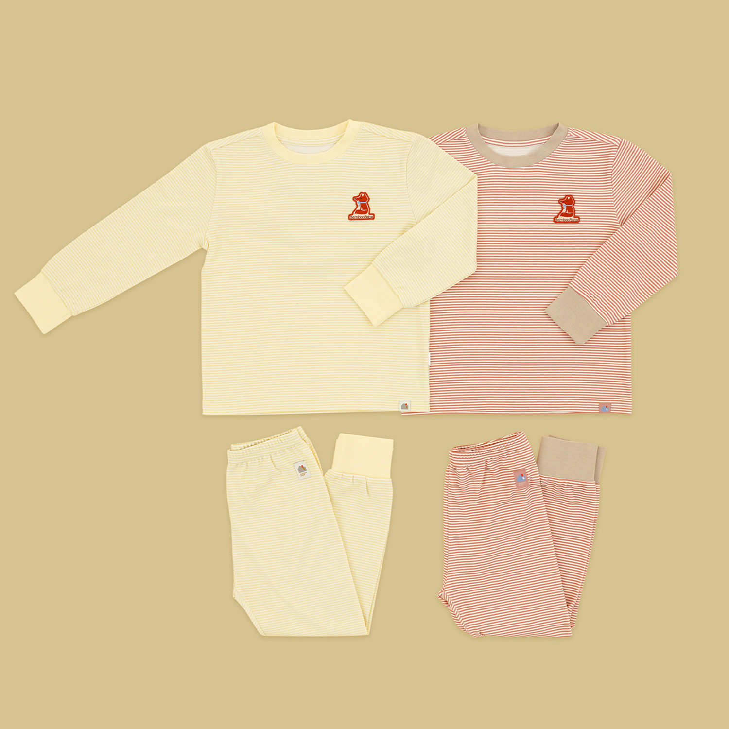 Bamboo Fox Striped Long Sleeve Set(3~8Y)