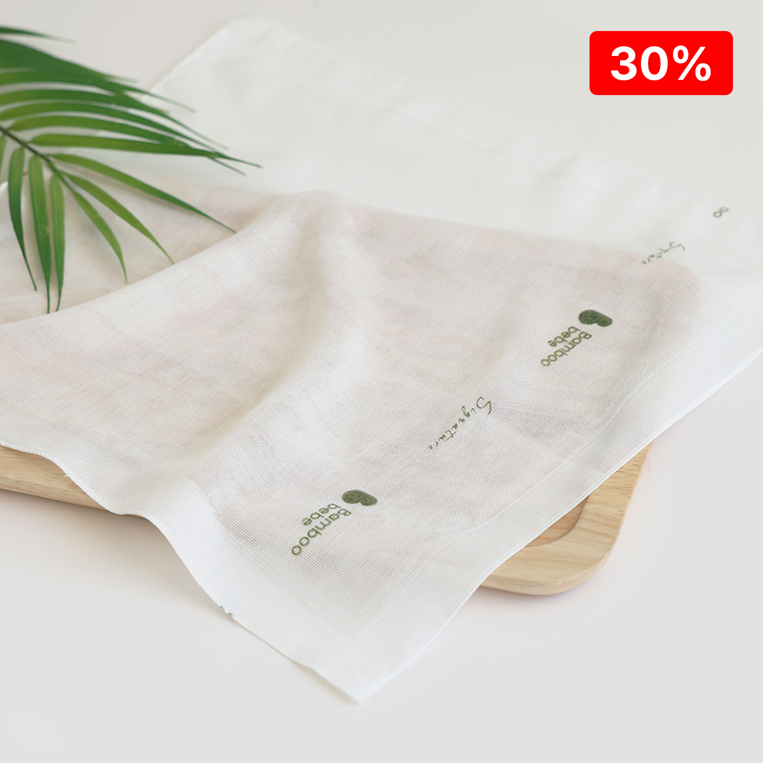 Bamboo Signature Baby Gauze Hankie(pure)_10pcs