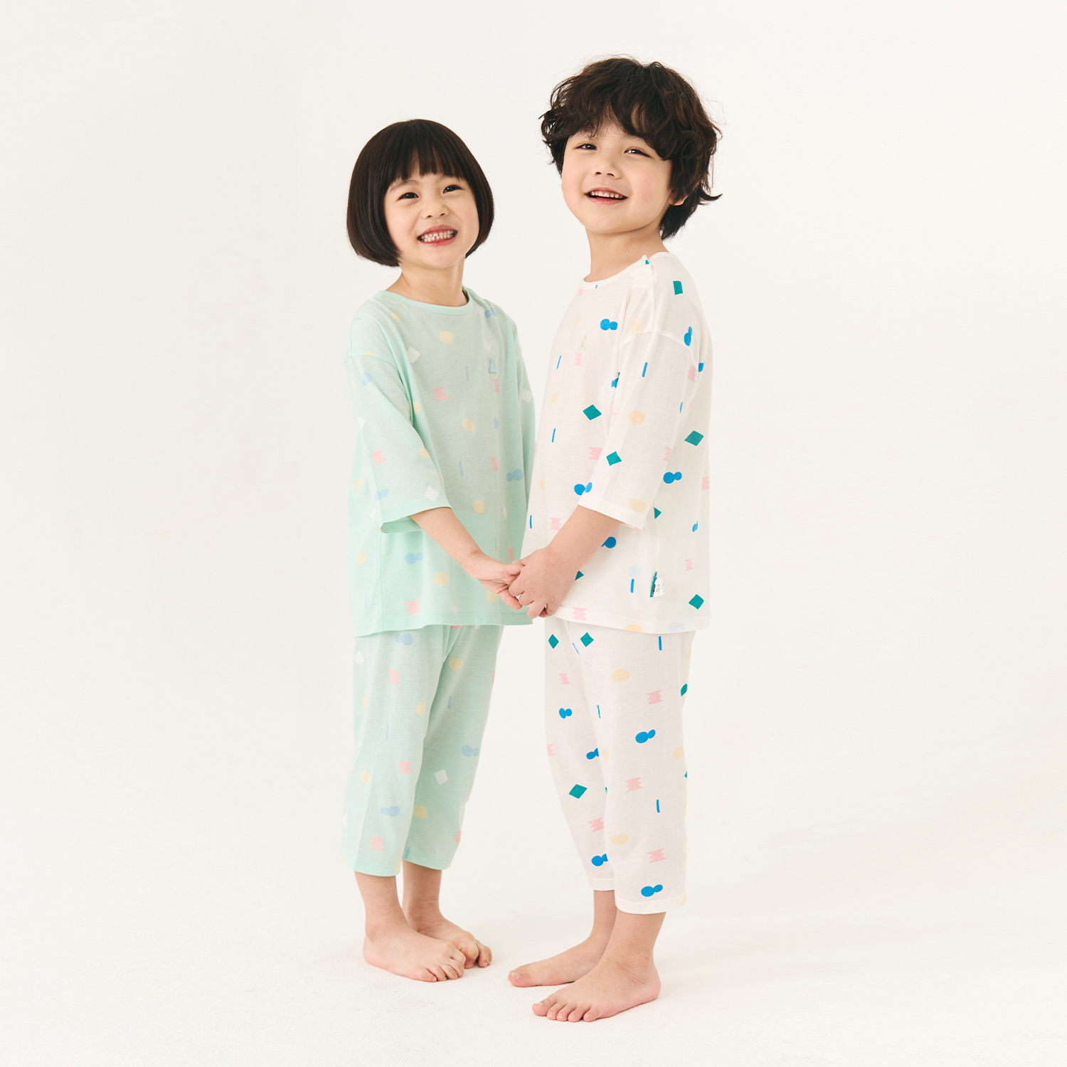 BambooKids Airy Circus ¾ Sleeve Loungewear Set(3~8Y)