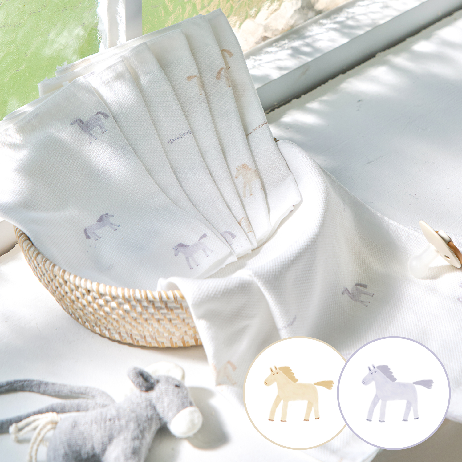 <font color=#3a7eba><b>[말띠 컬렉션]</b></font></br>스테이블 엠보손수건_부드러운 말랑이 6장