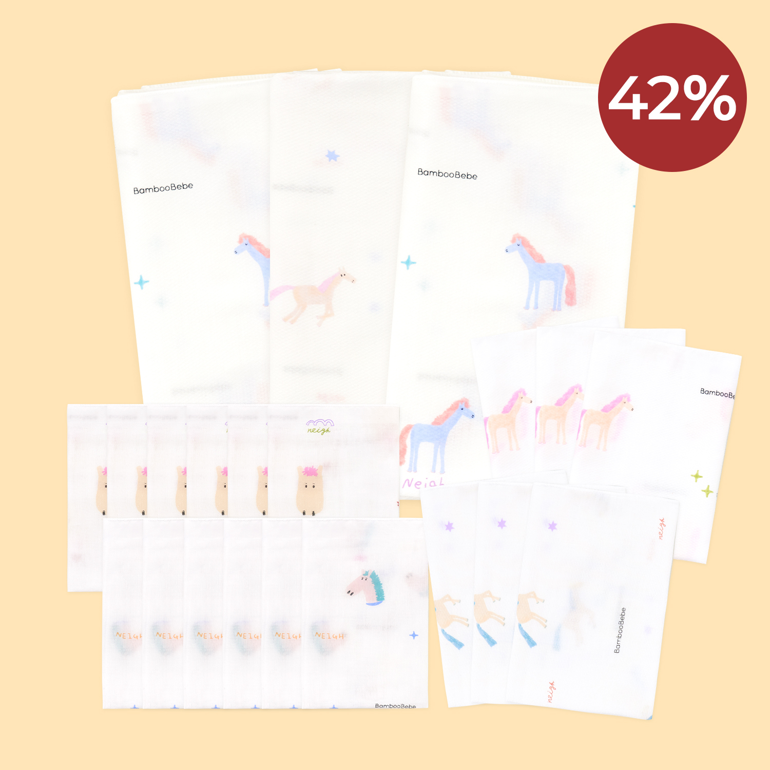 <font color=#3a7eba><b>[말띠 컬렉션]</b></font></br>시그니처 말랑이 베이직 패키지 (거즈손수건 12장+엠보손수건 6장+기저귀 3장)