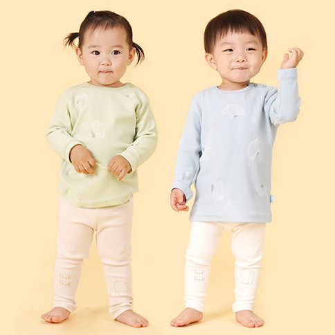 Bamboo Village Long Sleeve Ribbed Knit Loungewear_Bear