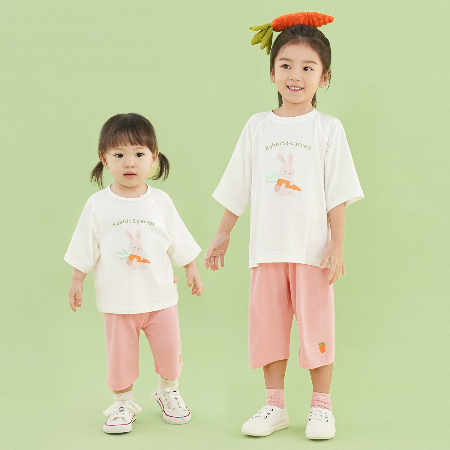 Bamboo Delightful Carrot ¾ Sleeve  Top & Pants Set(6~60Months)