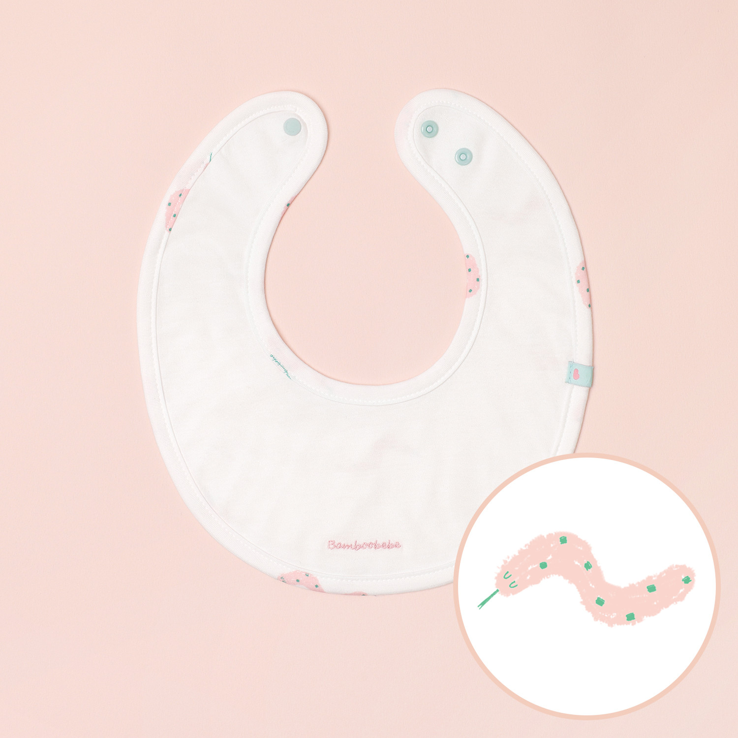 Bamboo Soft Snakie Baby Reversible Bib