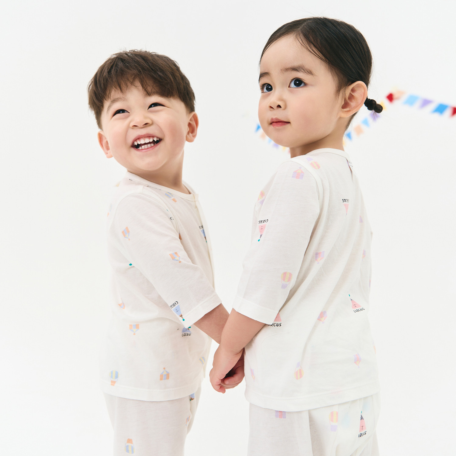 Airy Circus ¾ Sleeve Easy On&Off  Set(3M~3Y)