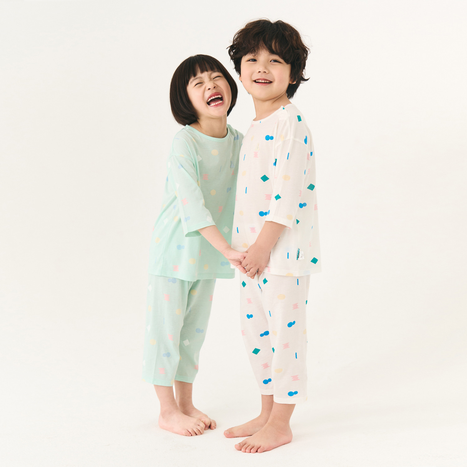 BambooKids Airy Circus ¾ Sleeve Loungewear Set(3~8Y)