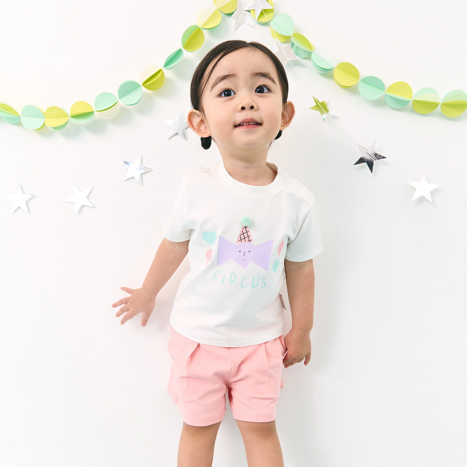 Circus Girls’ Short Sleeve Set_Pierrot (12M~6Y)