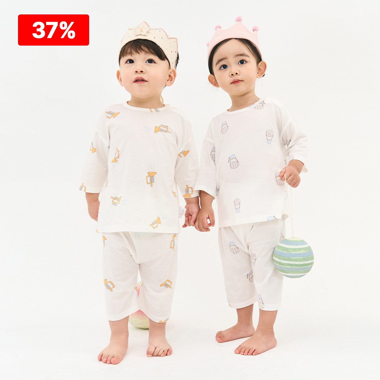 Airy Circus ¾ Sleeve Set(3M~3Y)