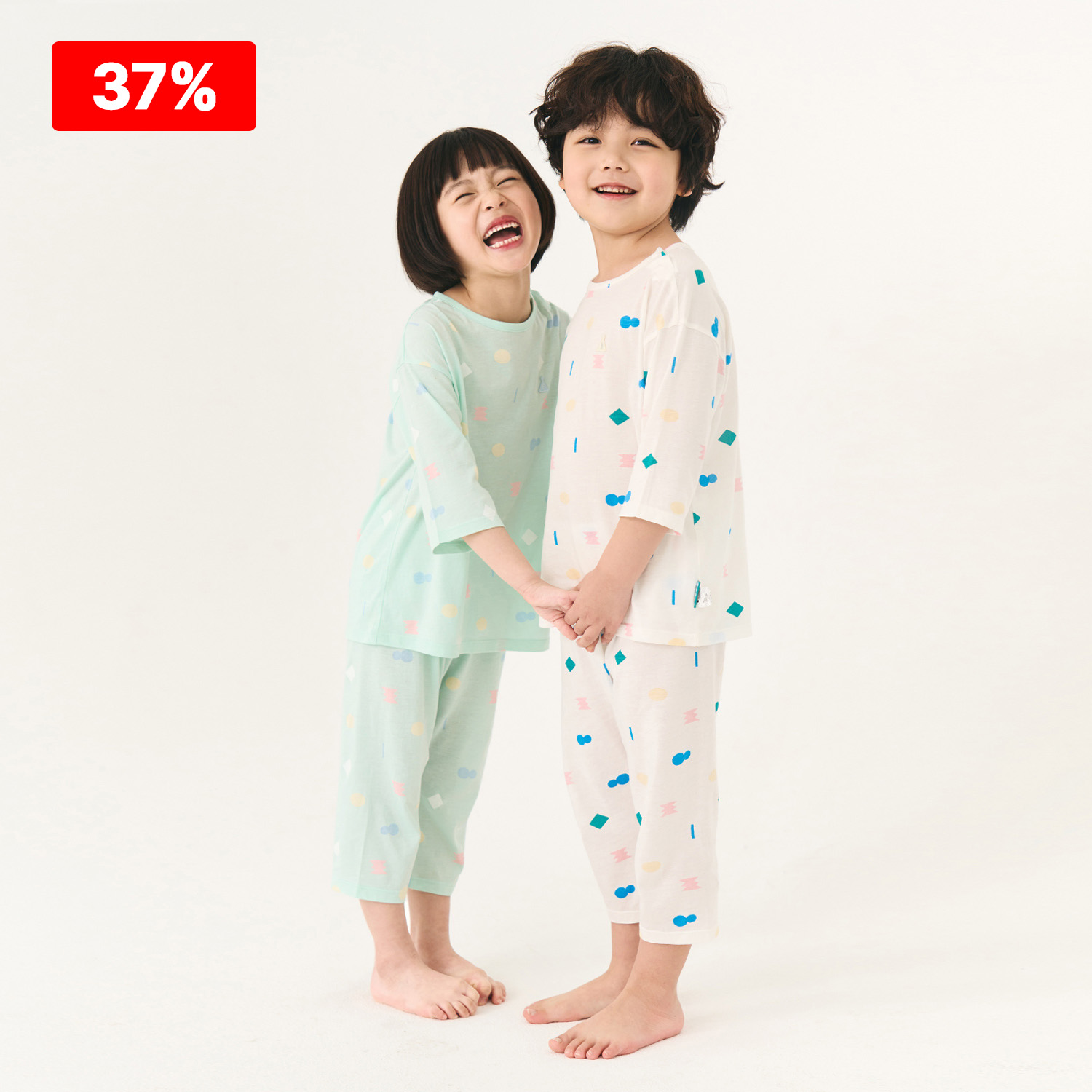 BambooKids Airy Circus ¾ Sleeve Loungewear Set(3~8Y)