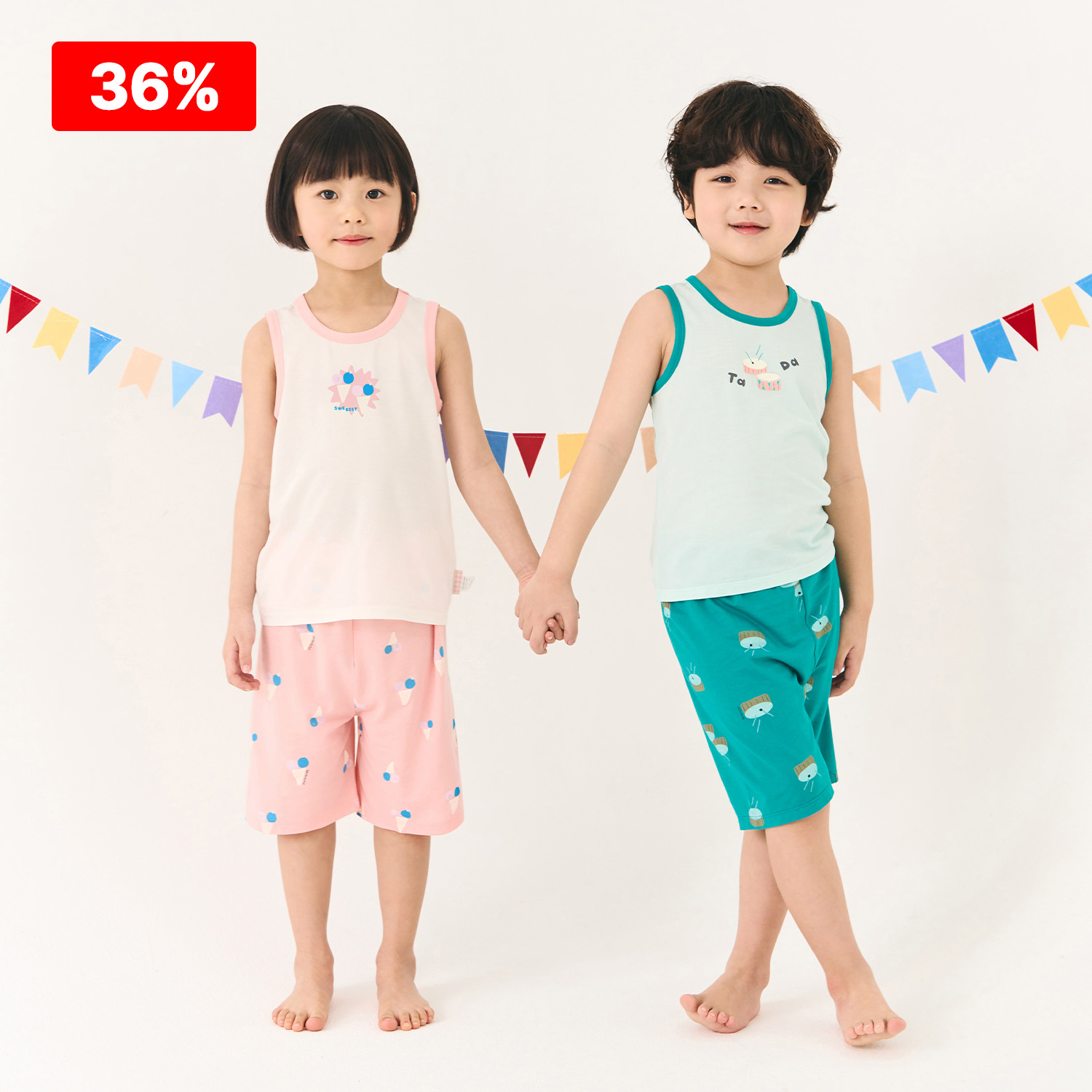 BambooKids BambooCool Circus Sleeveless Loungewear Set(3~8Y)