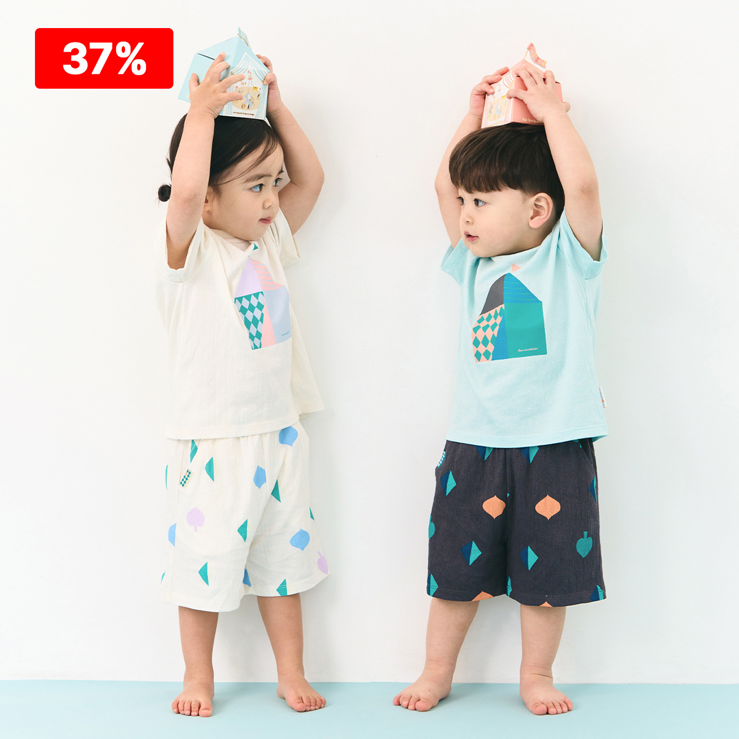 BambooWrinkle Circus Short Sleeve Set_Circus Tent(12M~8Y)