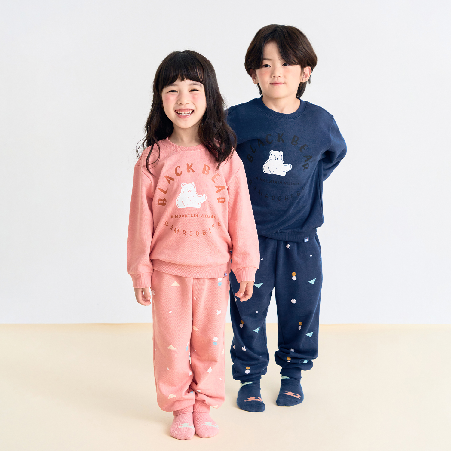 Bamboo Hi Black Bear Pullover Set(12M~8Y)